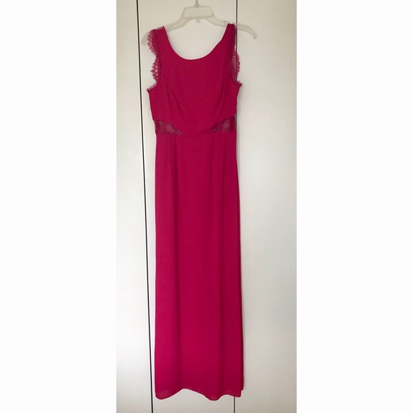 BCBCMaxAzria Red Lace Karey Long Dress - Picture 4 of 11